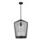 Z-Lite Lido 1 Light Pendant, Matte Black And Clear Seeded 342P19-MB - alternate 5